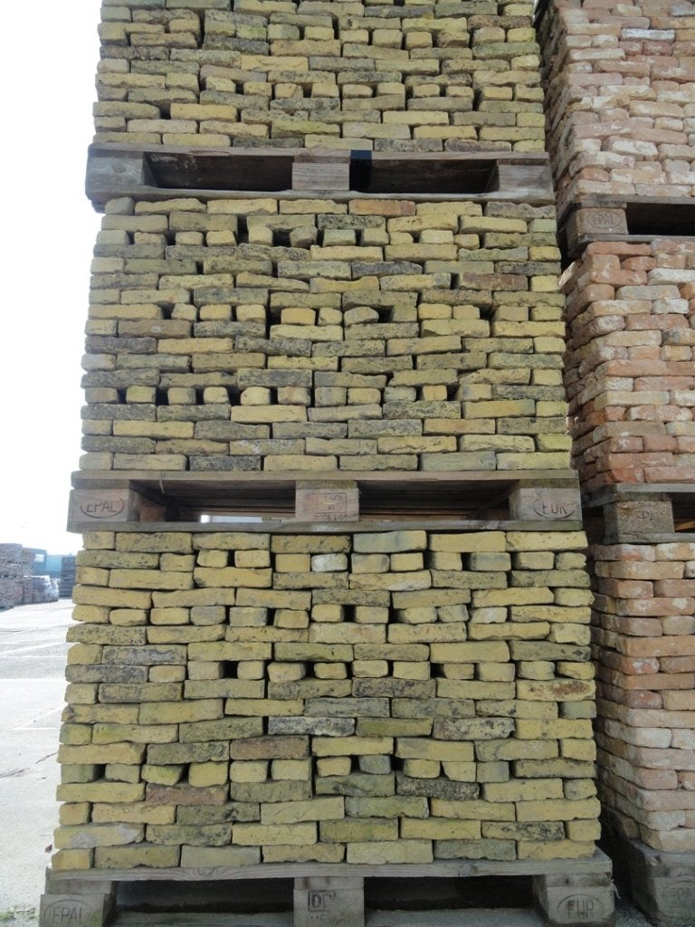 1000m2 antieke straat klinker geeltjes op voorraad., Ophalen, Overige materialen, Gebruikt, Walstra