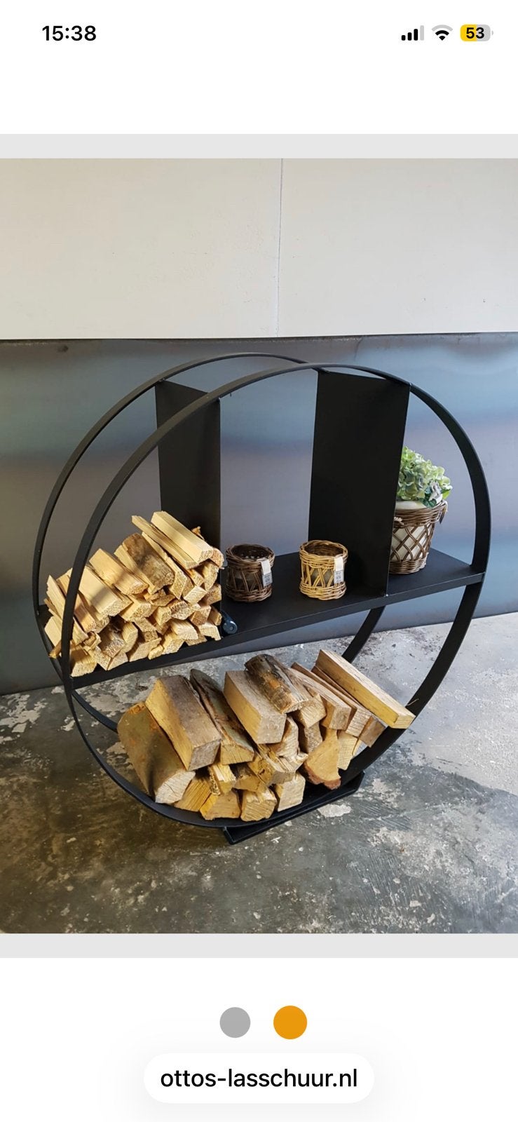 Rond stalen houtrek nu ook met houten blad, Nieuw, Ophalen of Verzenden, Blijham, Ottoboven@gmail.com