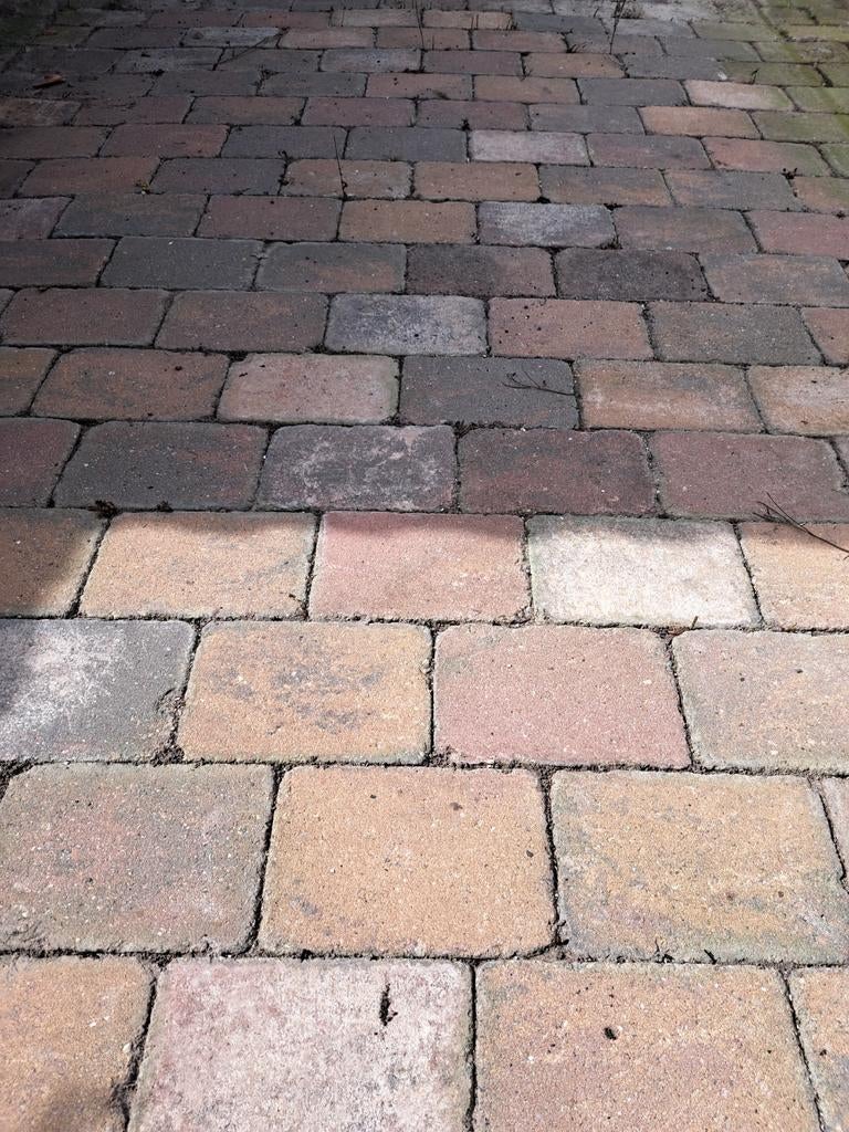 Gratis +/- 15m2 straatstenen, Ophalen, Gebruikt, Klinkers, 10 m² of meer