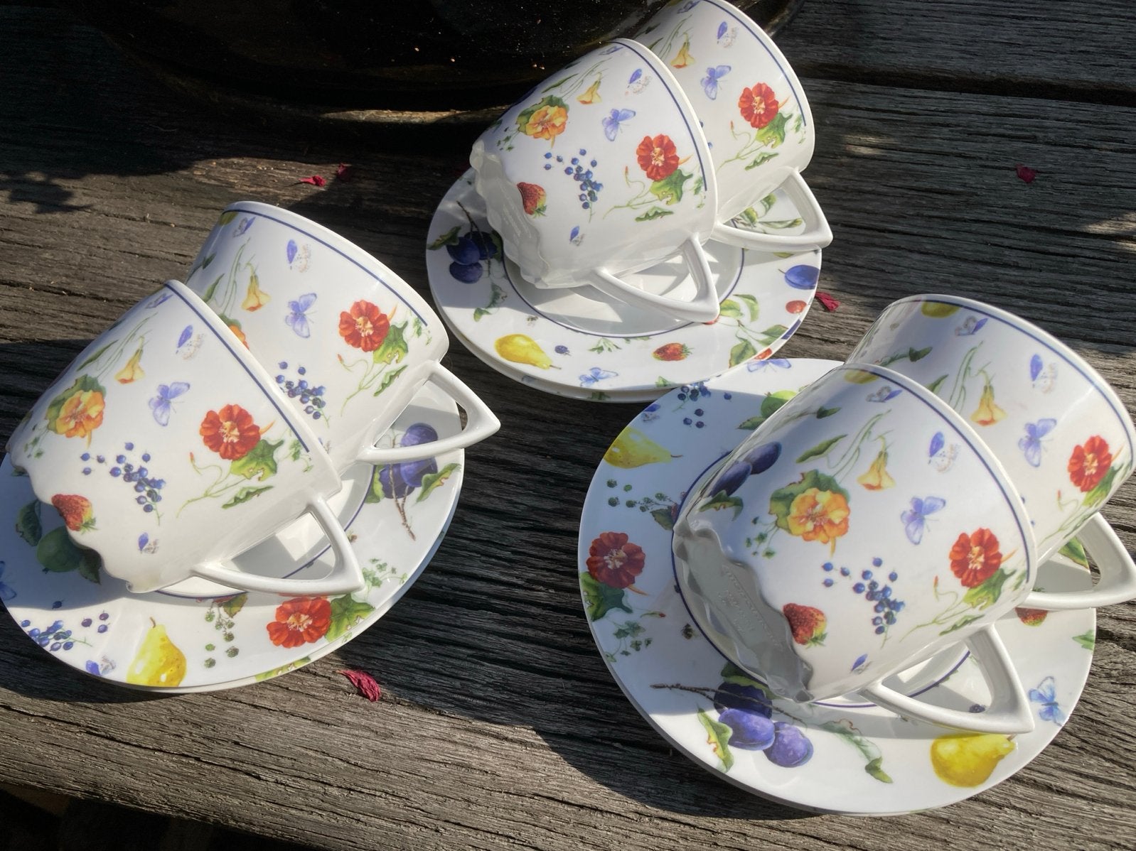 Mepal Janneke Fruit servies - 6 kopjes en schotels, Ophalen of Verzenden, Gebruikt
