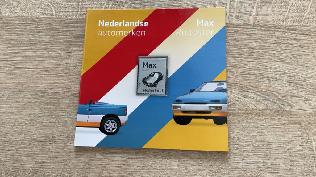 Zilveren postzegel Nederlandse automerken max roadster, Ophalen of Verzenden, Na 1940, Postfris