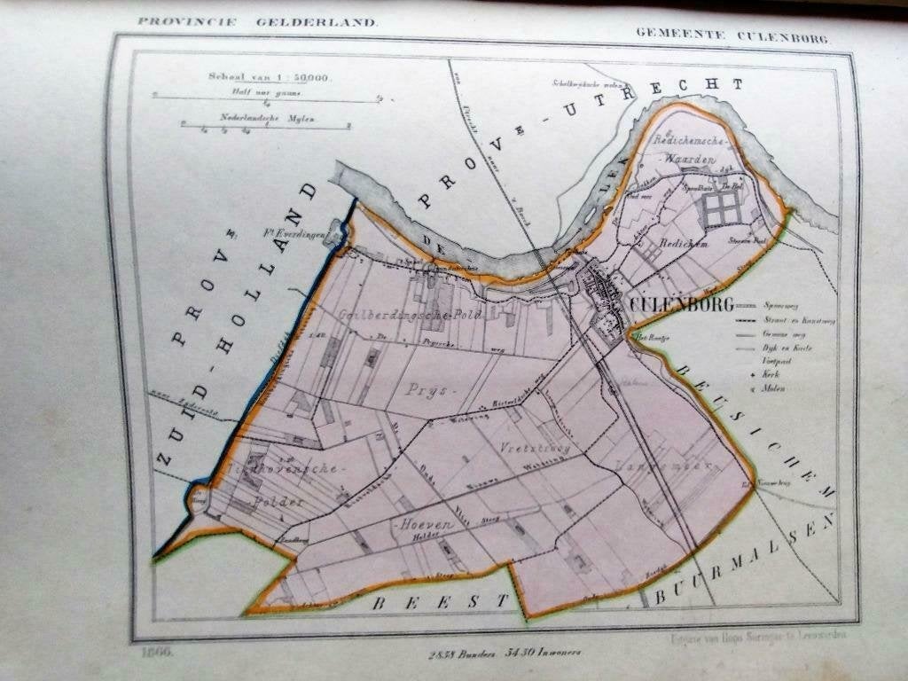 039 / Culemborg / Culenborg / Litho 1867 Kuyper  GLD, Ophalen of Verzenden