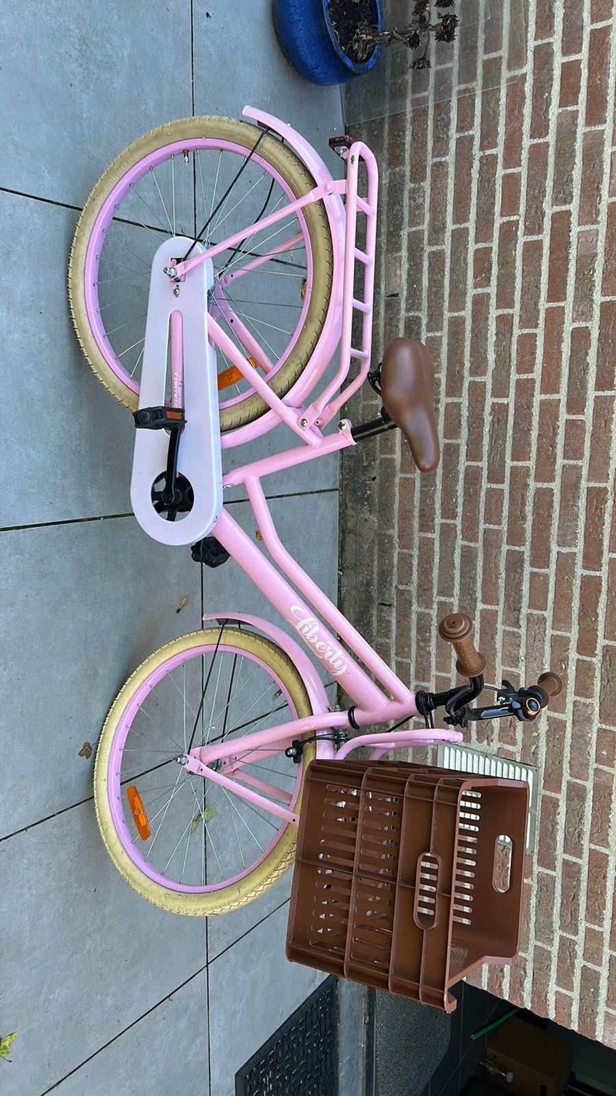 Cortego Liberty Meisjesfiets Roze 22 Inch + Mand, Ophalen, Gebruikt, 22 inch