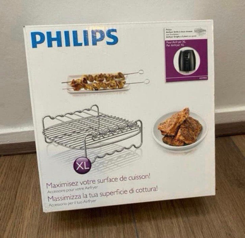 Philips Airfryer toebehoren grill, spies, nieuw, Witgoed en Apparatuur, Ophalen of Verzenden, Zo goed als nieuw, Airfryer XL