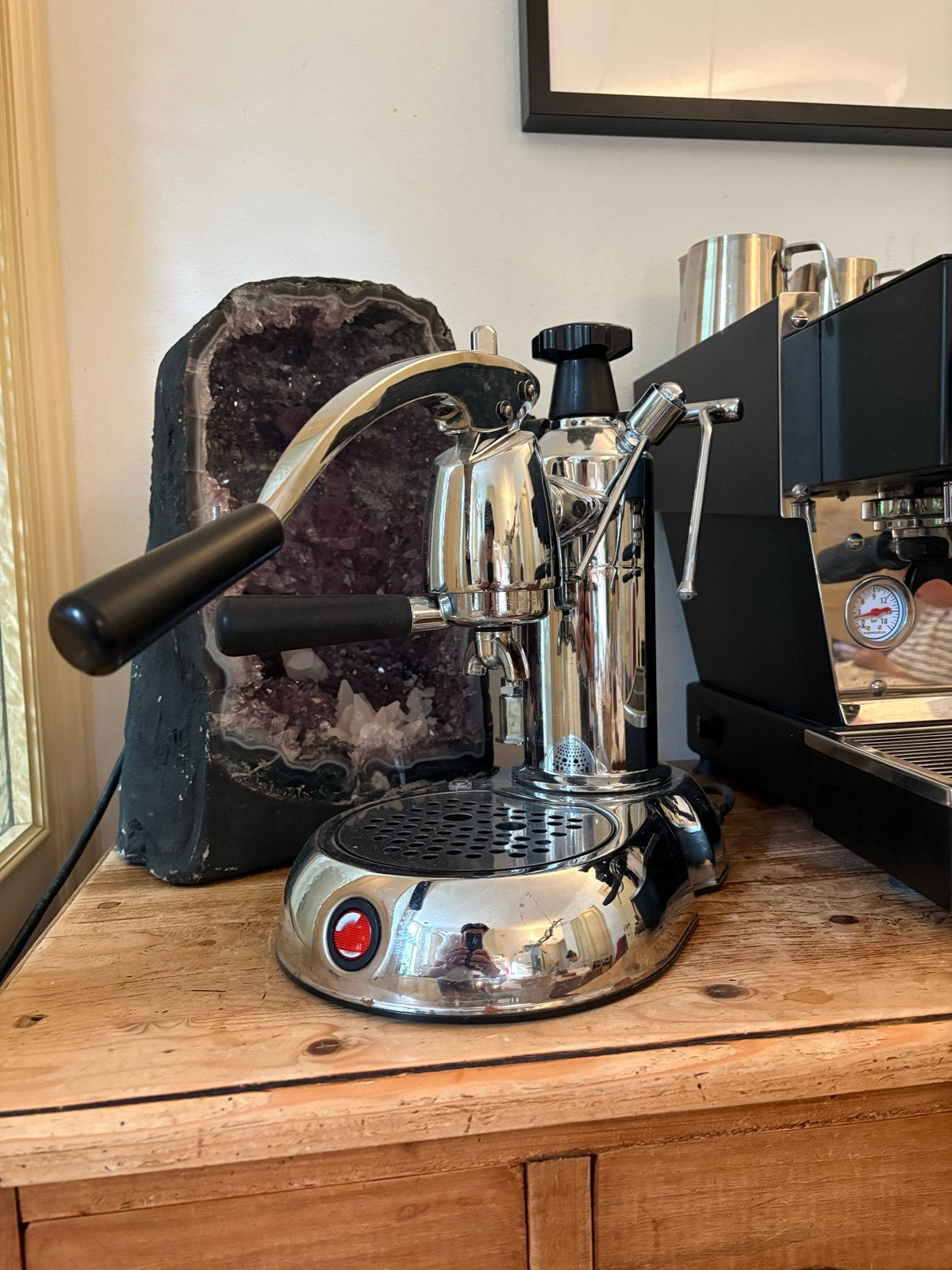 La Pavoni Stradivari espressomachine, Gebruikt, Espresso apparaat, Gemalen koffie, 1 kopje