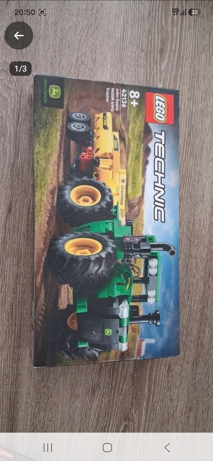 Lego Technic John Deere 9620R 4WD Tractor (42136), Ophalen of Verzenden, Zo goed als nieuw, Overige merken