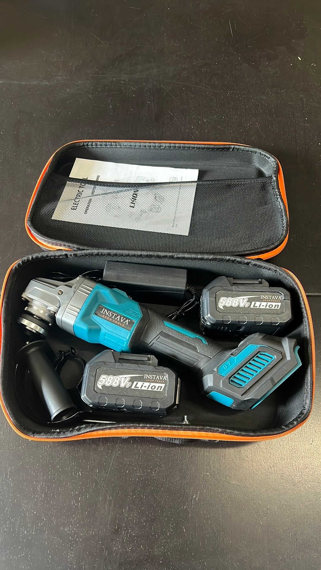 Instava Haakse slijper - 500W - Geschikt voor Makita LXT acc, ., Haakse handslijpmachine, Nieuw, Ophalen of Verzenden