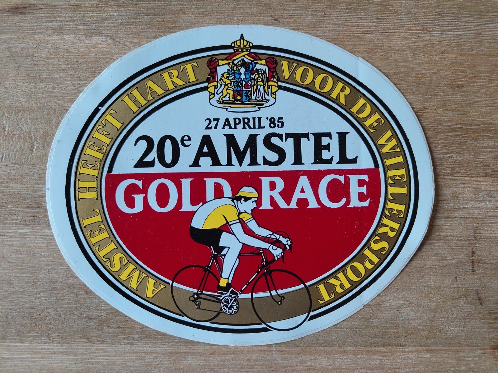 sticker Amstel Gold race 1985, Ophalen of Verzenden, Nieuw, Viltje(s), Amstel
