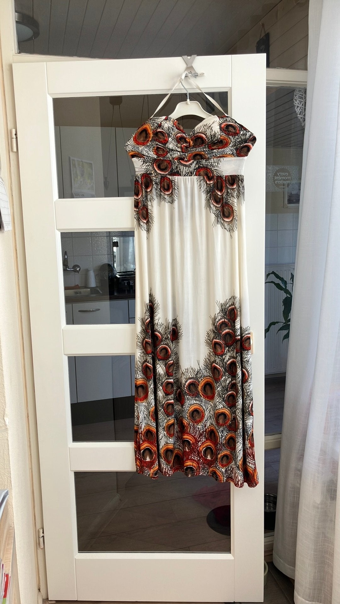 Elissa strech exclusieve mooie japon mt M/L, Maat 38/40 (M), Blauw, Ophalen of Verzenden, Zo goed als nieuw