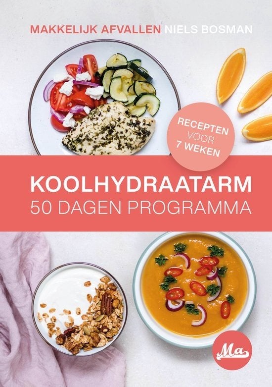 Koolhydraatarm 50 dagen progamma - Niels Bosman, Verzenden, Zo goed als nieuw