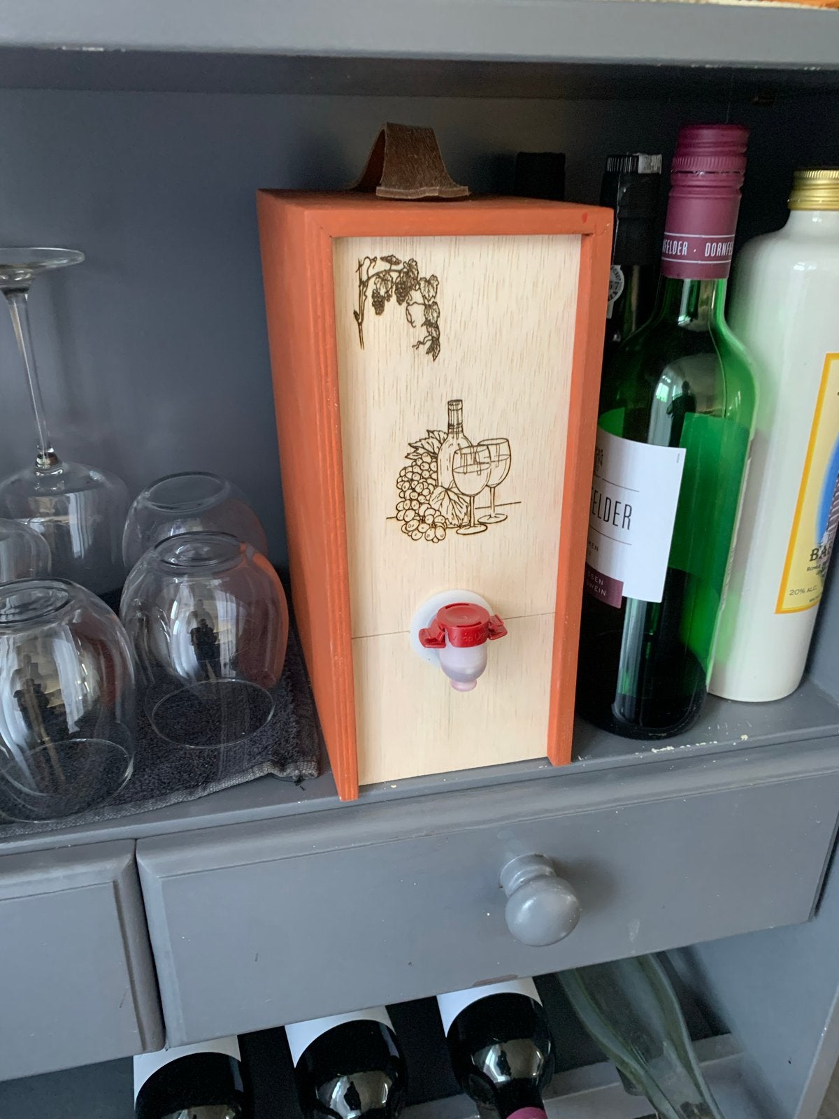 Wijnbox voor 3liter wijn verpakking, Nieuw, Ophalen of Verzenden, Minder dan 5 flessen, 5 – 50
