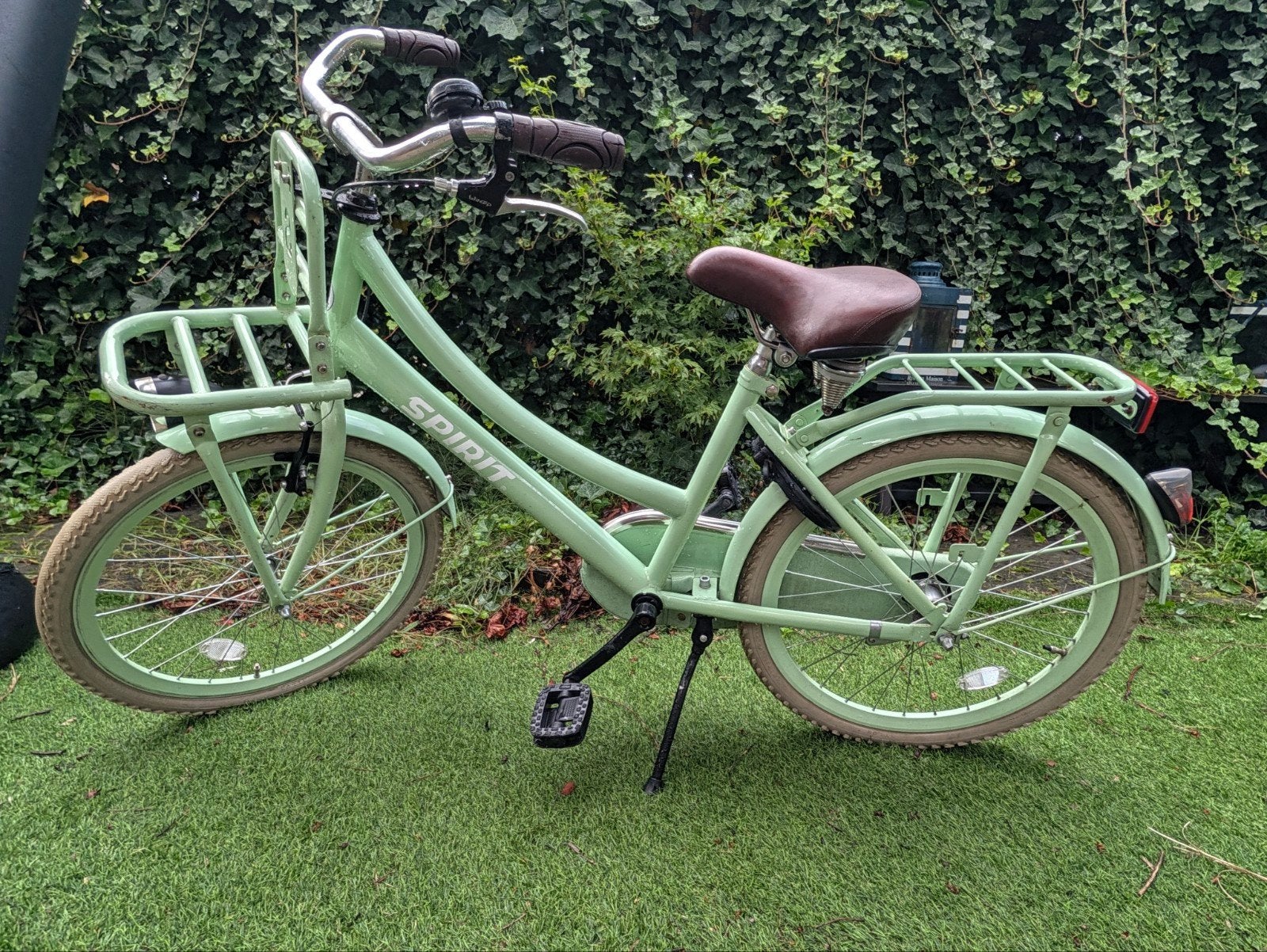 Meisjesfiets 22 inch fiets meisje groen met slot Spirit, Fietsen en Brommers, Ophalen, Gebruikt, 22 inch