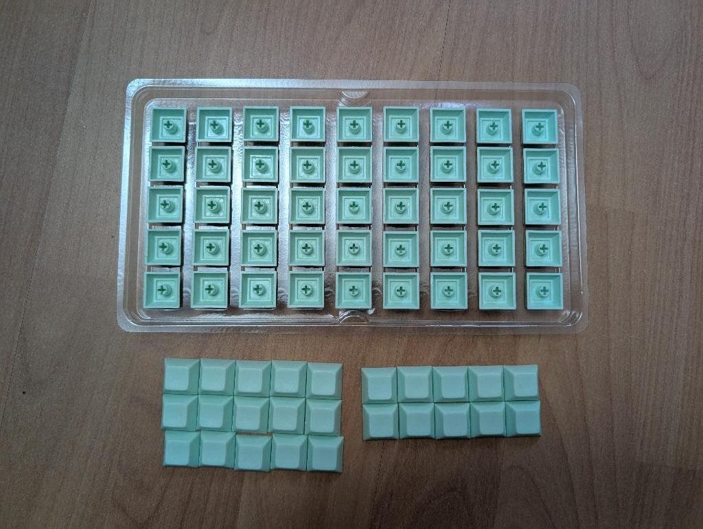 Blank DSA keycaps, lichtgroen (x70), Ophalen of Verzenden, Gebruikt