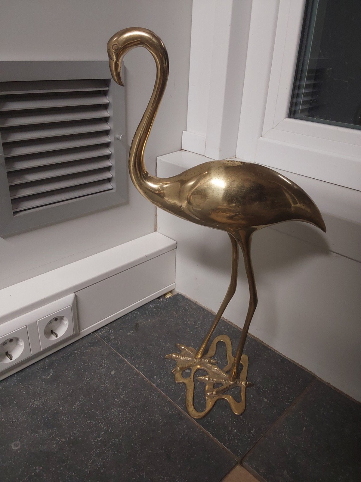 FLAMINGO GOUD MESSING ARTIS MIAMI JAREN 80 HOLLYWOOD, Ophalen of Verzenden