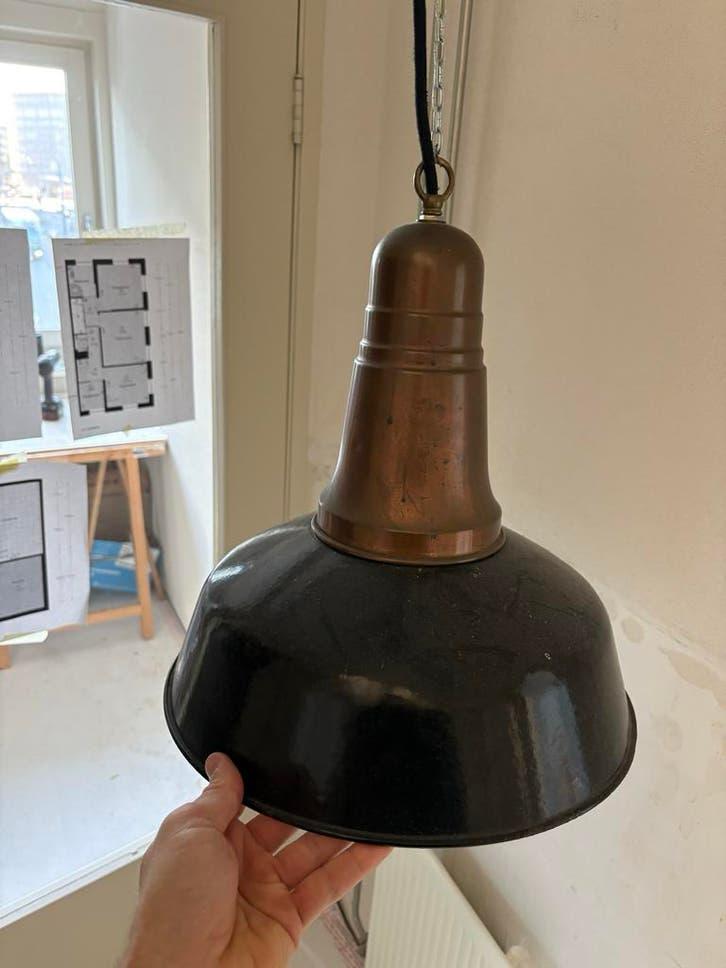 Vintage Thabur hanglamp, Ophalen of Verzenden, Gebruikt, Metaal, Minder dan 50 cm