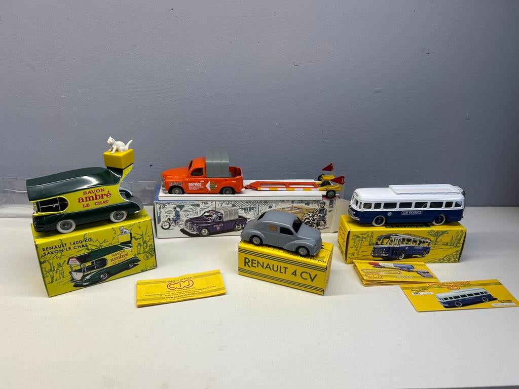 4x Norev CIJ France Europarc Colorale Renault 4CV 1:43 MIB, Hobby en Vrije tijd, Modelauto's | 1:43, Ophalen of Verzenden, Nieuw