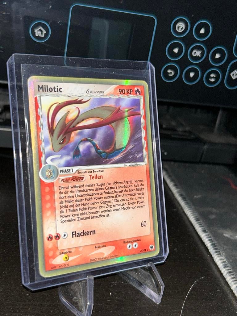 Milotic Pokémon kaart, Ophalen of Verzenden, Gebruikt, Losse kaart, Foil