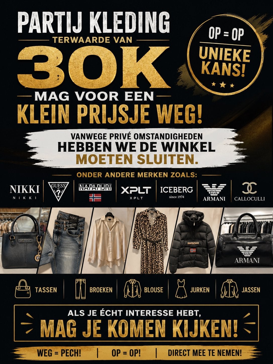 Ondernemer gezocht, Ophalen, Nieuw, Overige maten, Zwart