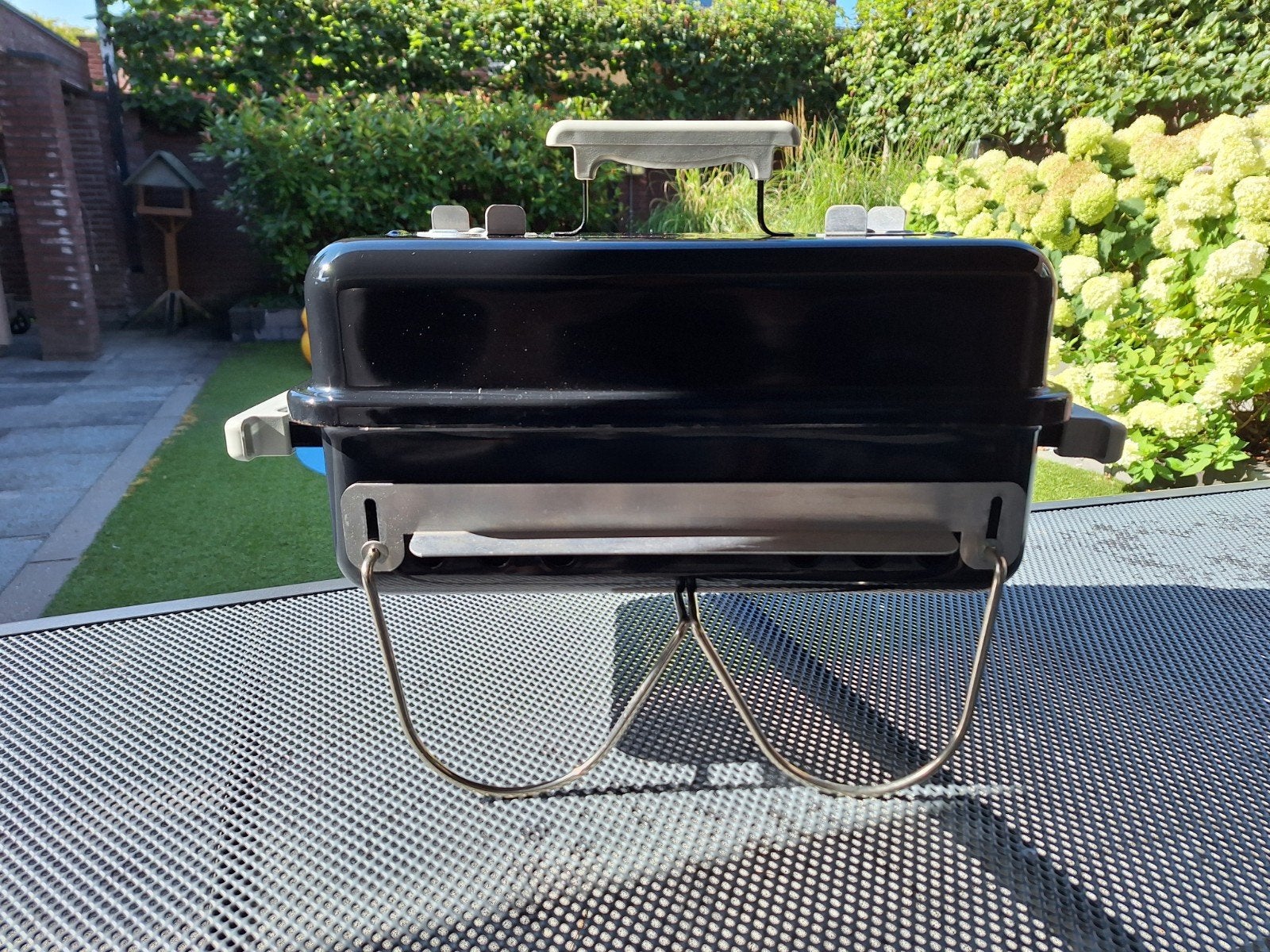 mooie Weber Go Anywhere met handvatten, Tuin en Terras, Ophalen of Verzenden, Gebruikt, Weber