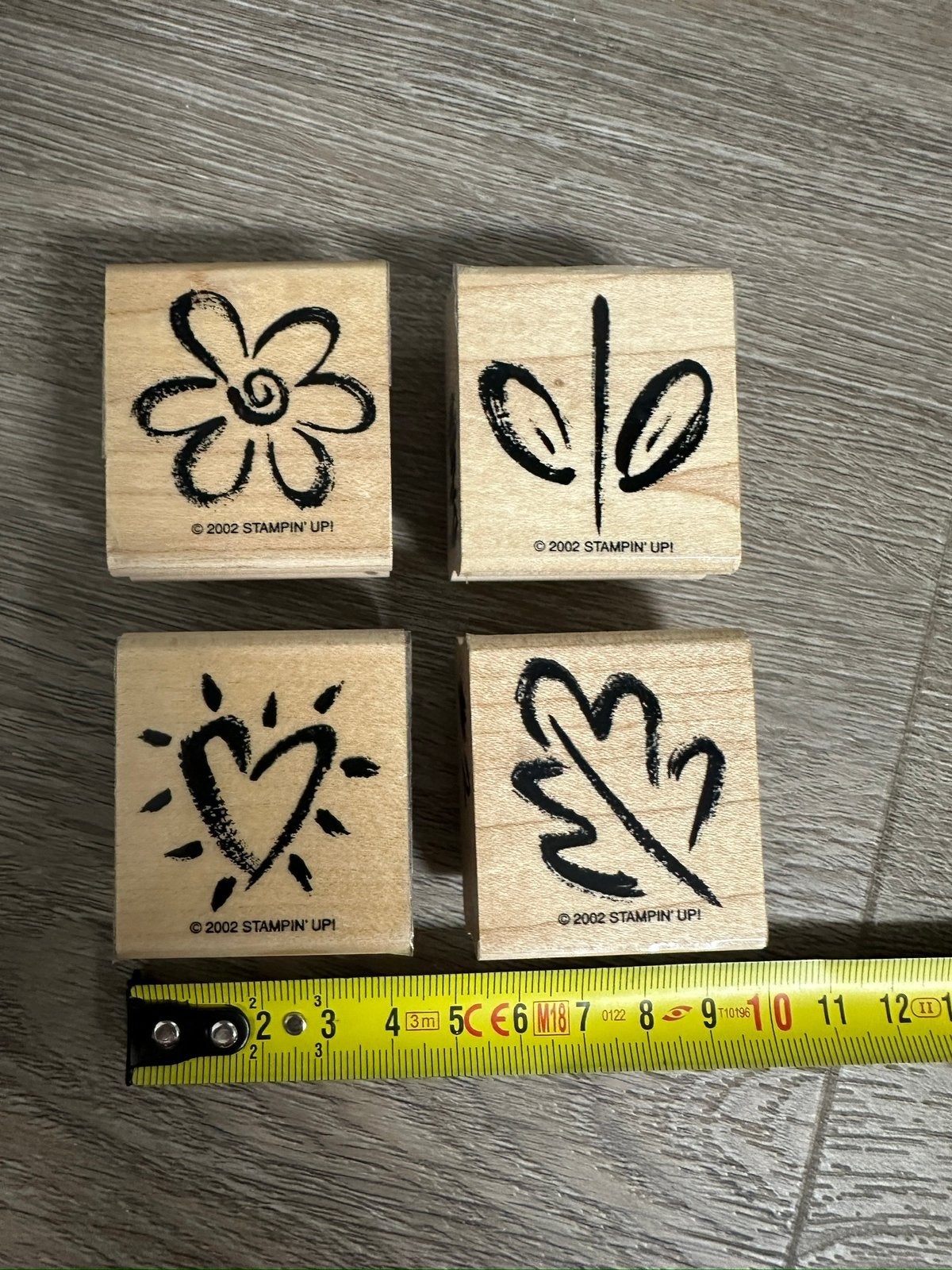 Stampin’ Up! delightful Doodles, 4 stempels zgan, Ophalen of Verzenden, Zo goed als nieuw, Houten stempel