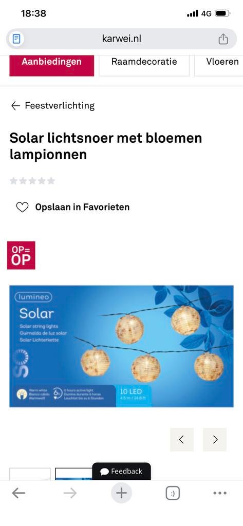 Nieuwe Solar Lampionnen voor Binnen & Buiten - 2Stuks, Ophalen of Verzenden, Zo goed als nieuw, Overige materialen, Minder dan 25 cm