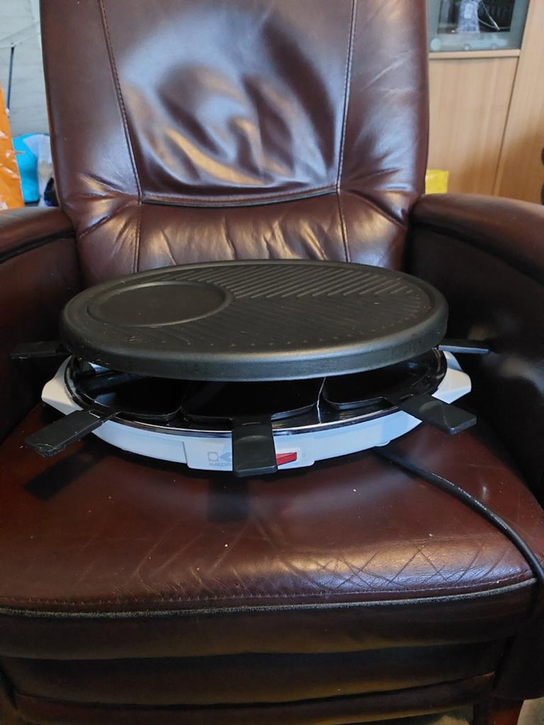 Kalorik Raclette-Grill met 6 pannetjes op halen, Ophalen of Verzenden, Gebruikt, 4 t/m 7 personen