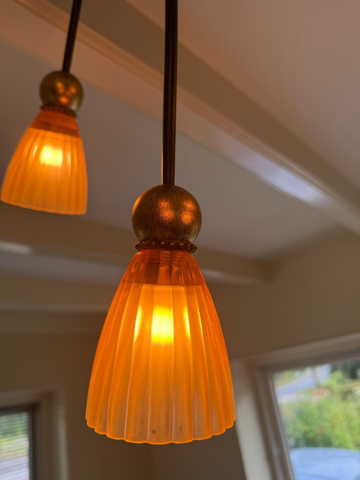 Terzani designlamp met Muranoglas en bladgoud, Huis en Inrichting, Ophalen, Zo goed als nieuw, Italiaans design, E14 (klein)
