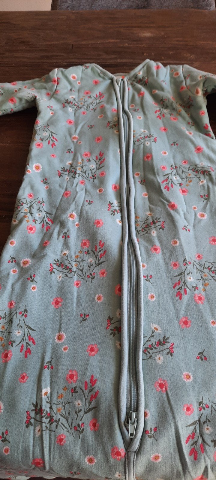 Hema Slaapzak Bloemenprint Maat 86/104, Gebruikt, Slaapzak, Blauw, Overige merken