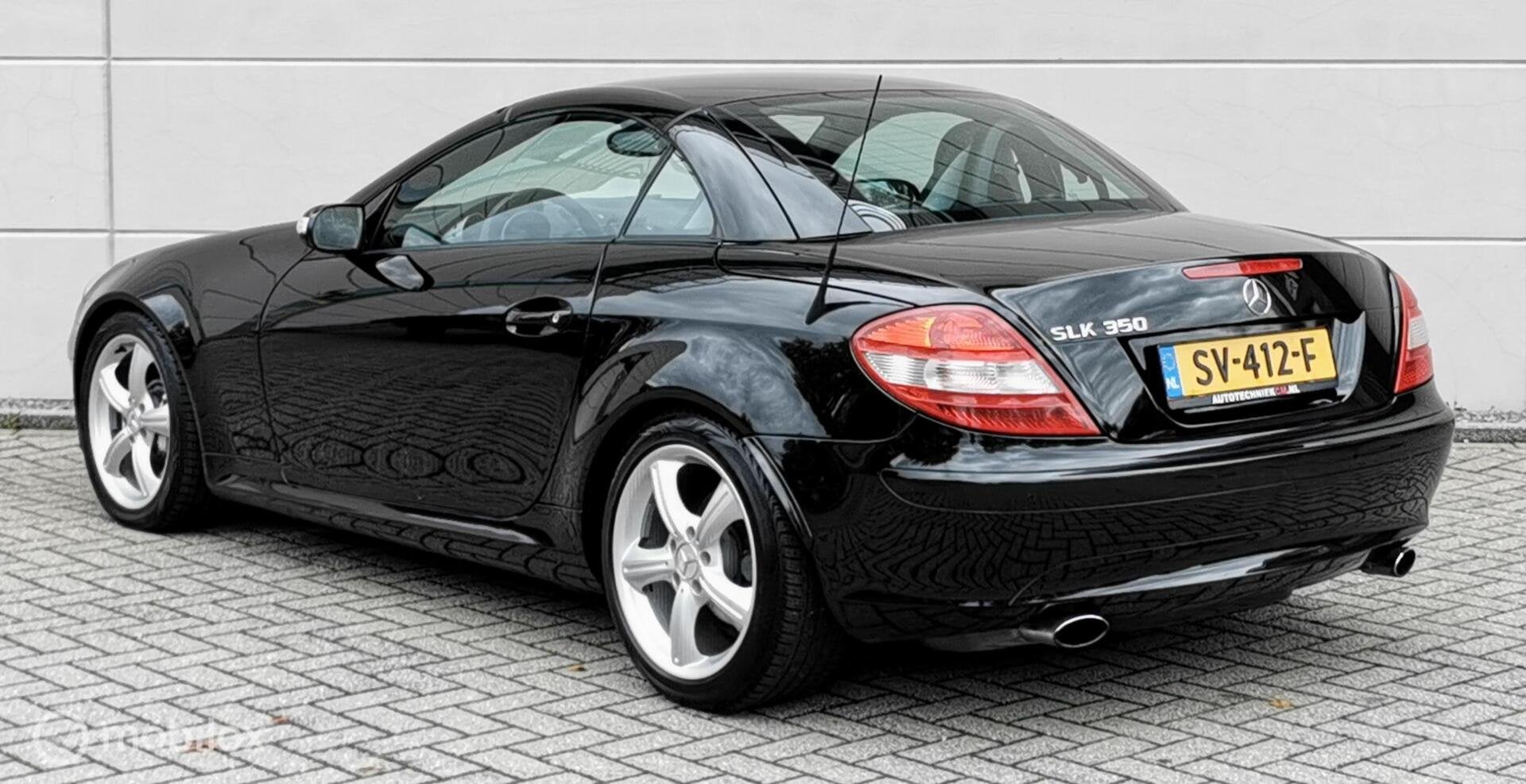 MERCEDES SLK KLASSE 350/AMG/7G-TRONIC/272PK/CABRIO/PDC/CRUIS, Auto's, Automaat, Achterwielaandrijving, Zwart, Cabriolet