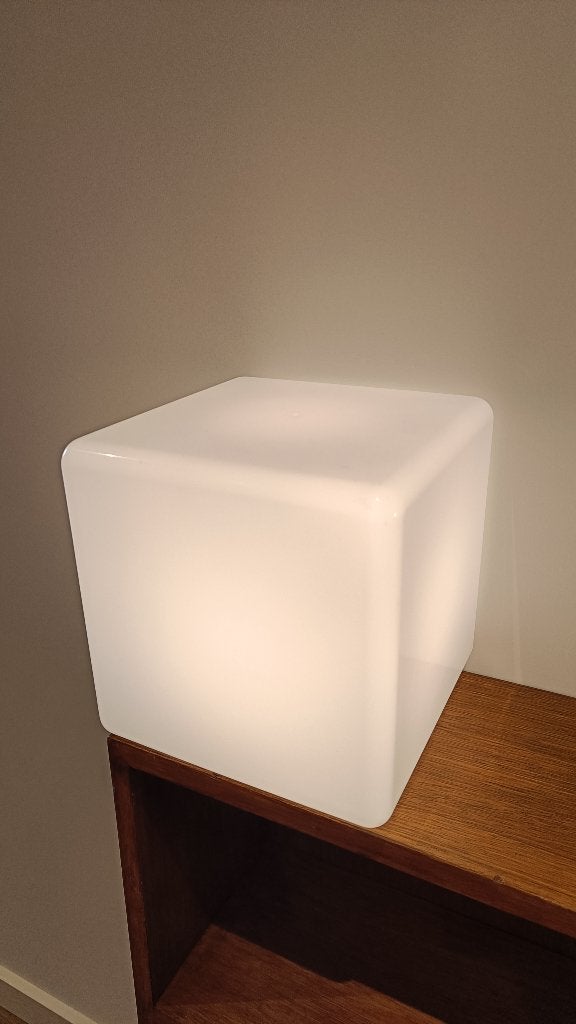 Natuzzi 'KUBIK' designlamp, Figuurlamp, Met schakelaar, Nieuw, Wit