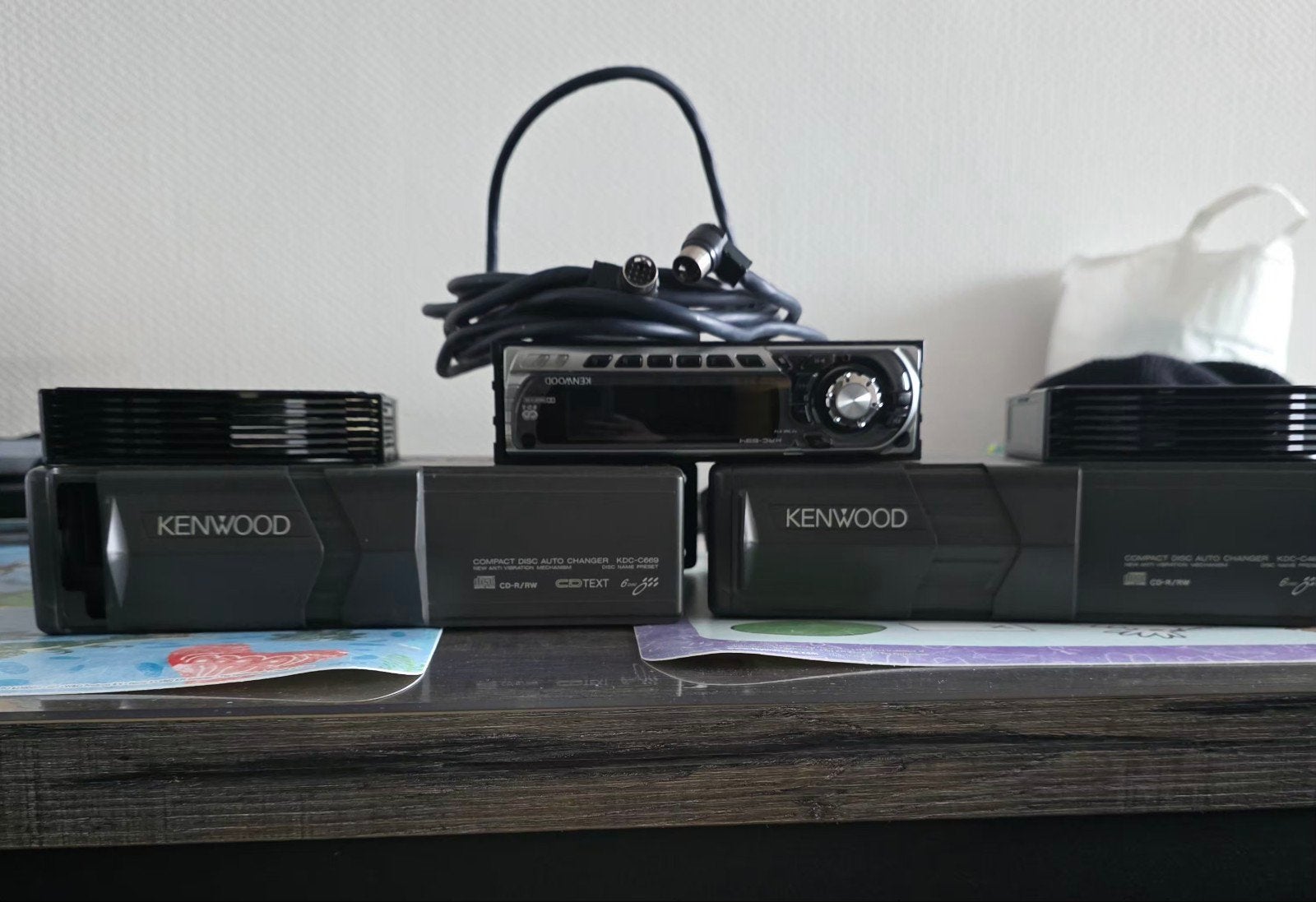 Kenwood KDC-C669 CD-wisselaar met KRC-694 Cassette Receiver, Auto diversen, Verzenden, Gebruikt