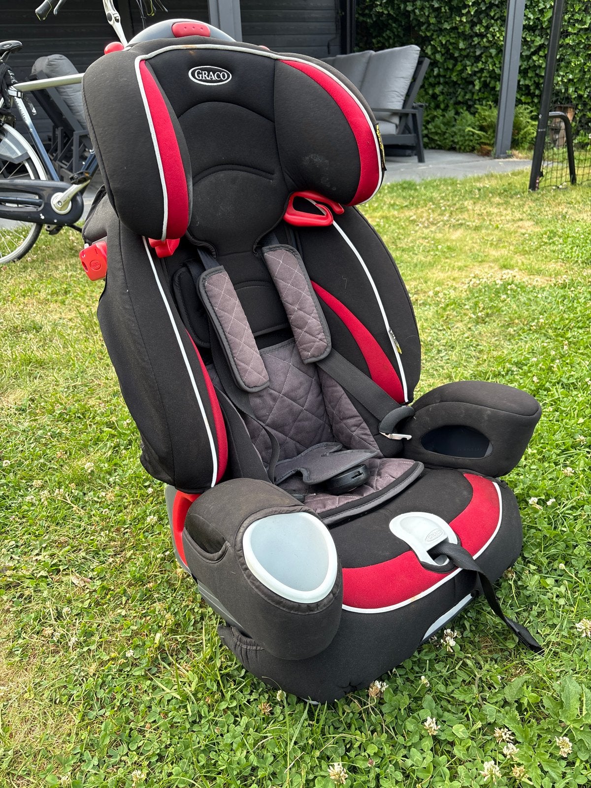Graco autostoel - Zwart/Rood - 9-36 kg, Kinderen en Baby's, Autostoeltjes, Ophalen, Zijbescherming, 9 t/m 36 kg, Graco