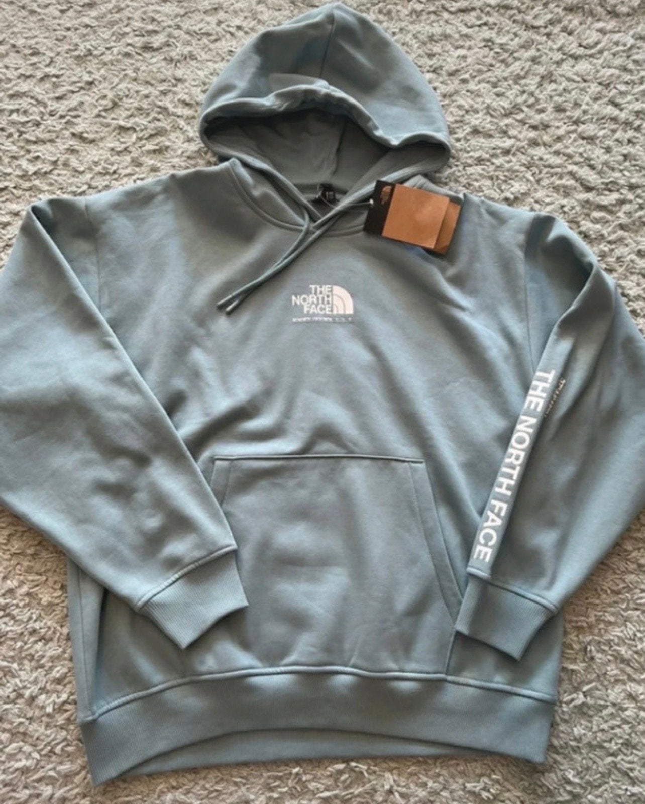NIEUW, turqouise The North Face overeized hoodie, maat M, Ophalen of Verzenden, Nieuw, Maat 48/50 (M), Blauw