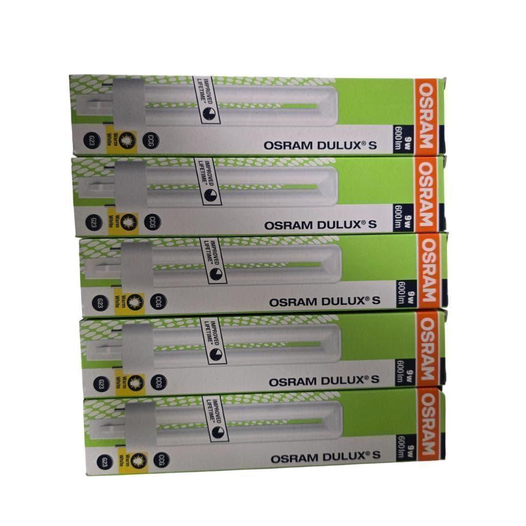 Osram Dulux S Spaarlamp - warm wit - 9W (5 stuks), Led-lamp, Minder dan 30 watt, Nieuw, E27 (groot)