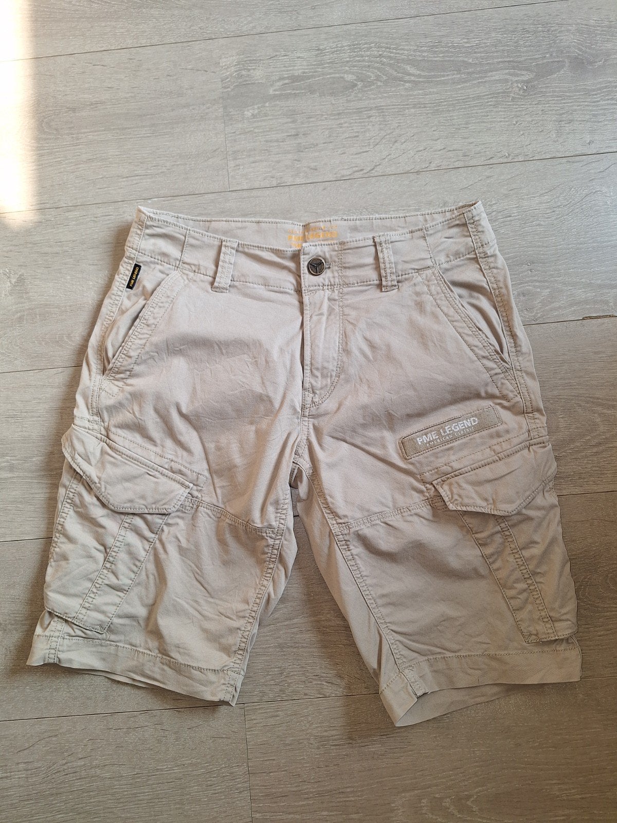 PME Legend Cargo Shorts - Maat 31, Kleding | Heren, Broeken en Pantalons, Beige, Overige maten, Ophalen of Verzenden, Zo goed als nieuw