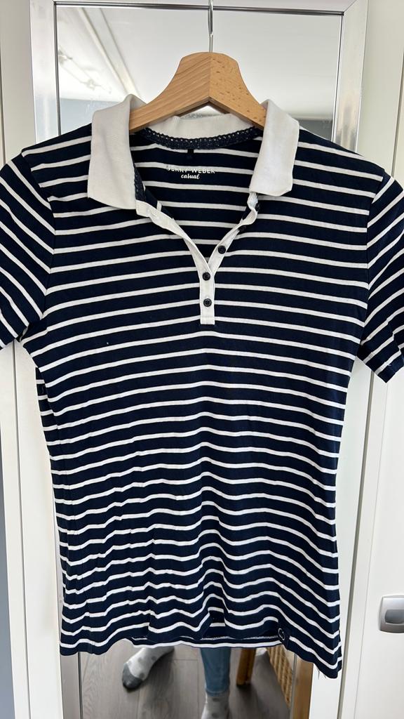 Gerry weber dames polo 36, Ophalen of Verzenden, Zo goed als nieuw, Maat 36 (S), Blauw