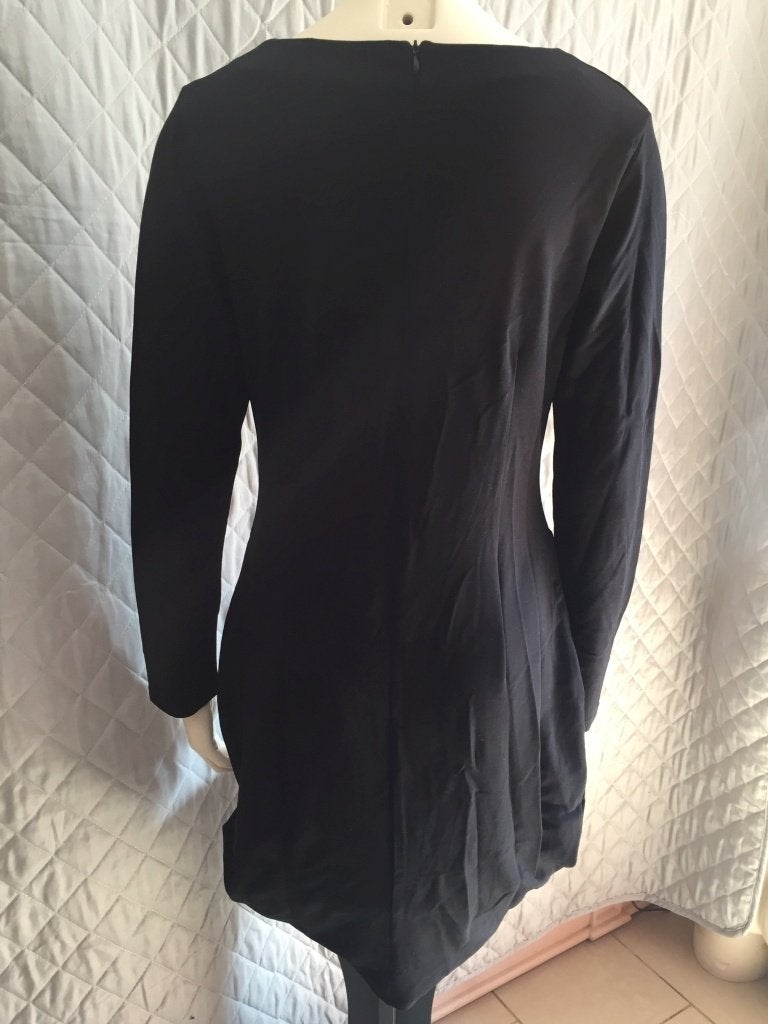 Juffrouw Jansen zwarte jurk XL (2B22), Kleding | Dames, Tweedehands verkoop, Tweedehands verkoop, Zwart, Maat 46/48 (XL) of groter