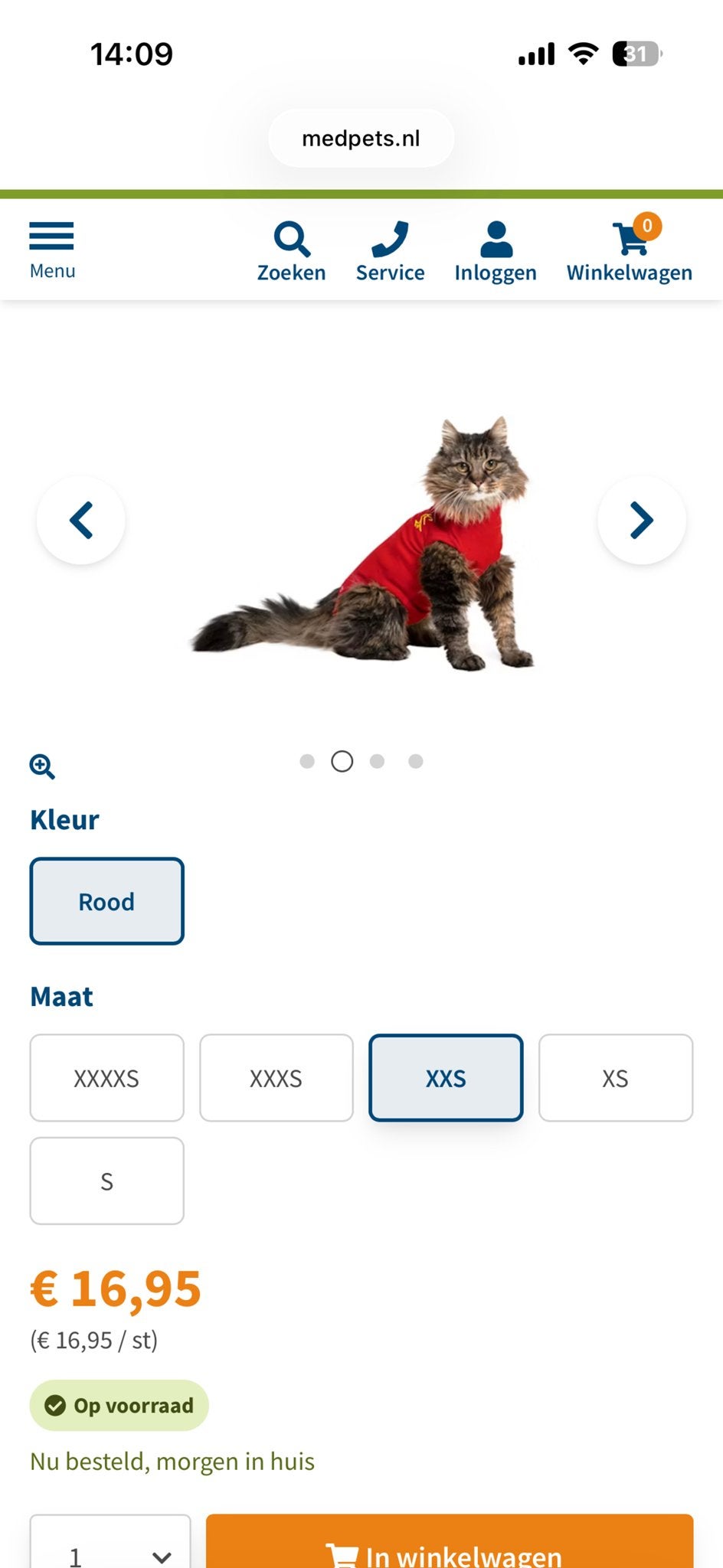 Kitten medical suite xxs, Ophalen of Verzenden, Gebruikt