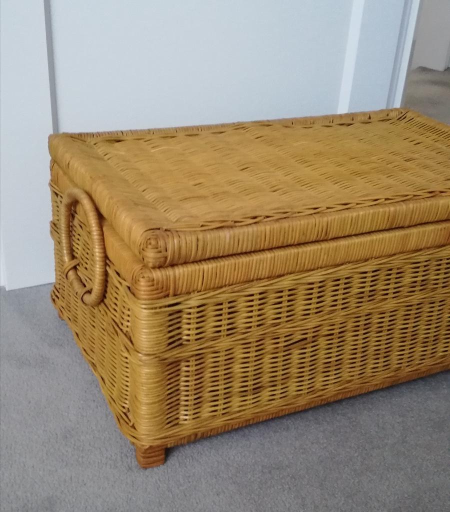 Rieten mand, Huis en Inrichting, Ophalen, Mand, Zo goed als nieuw, Riet