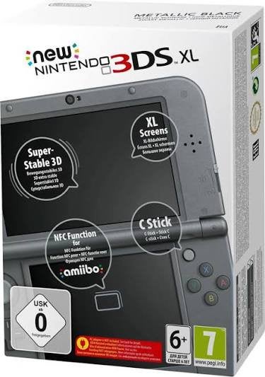 Gezocht: New Nintendo 3DS XL Metallic Black met doos (CIB), Ophalen, Zo goed als nieuw, Zwart, 3DS