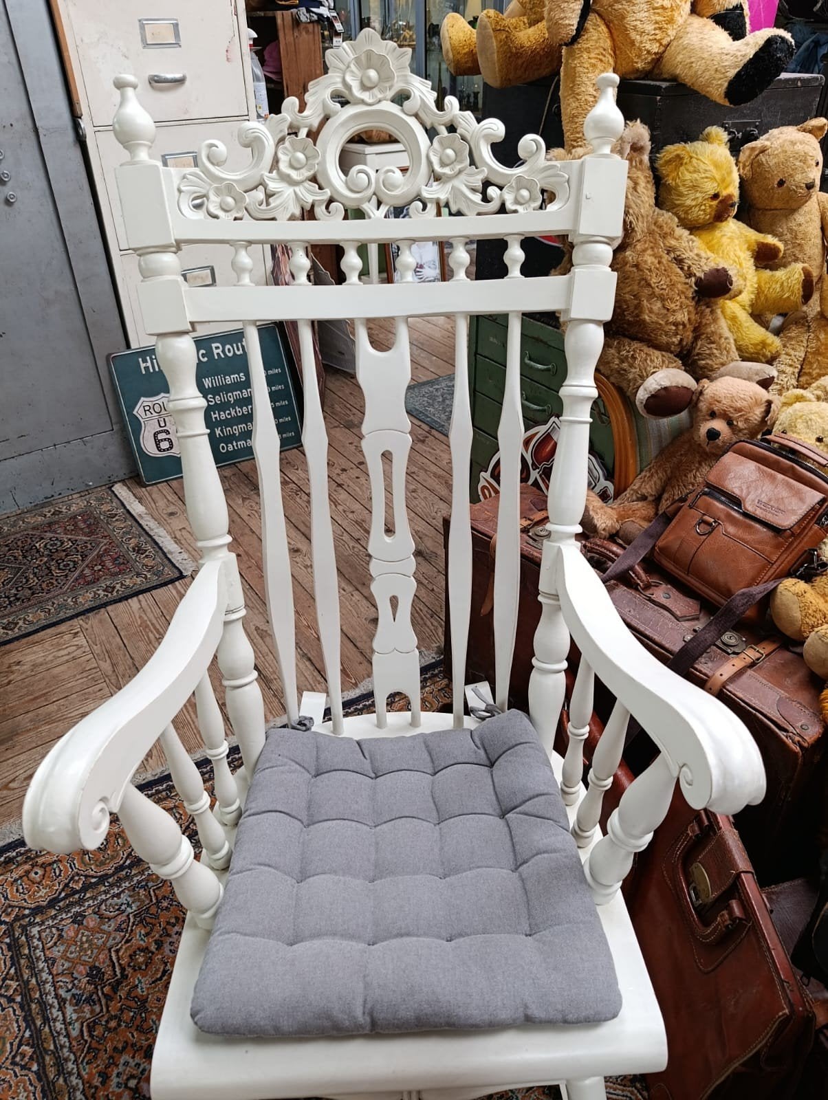 Prachtige nostalgische schommelstoel, Huis en Inrichting, Fauteuils, Ophalen, Zo goed als nieuw