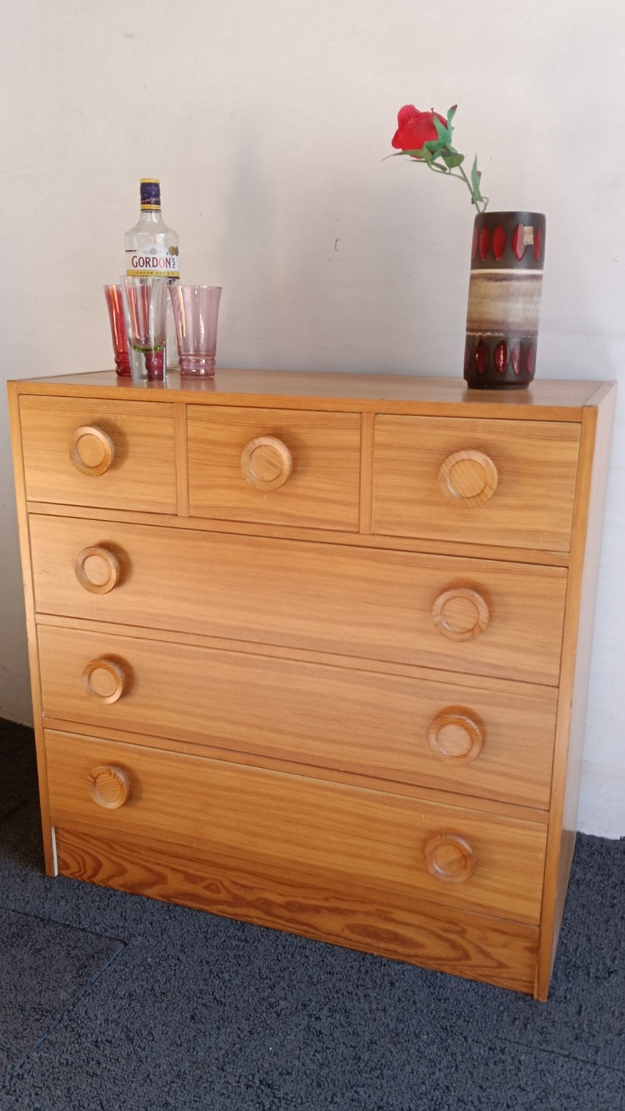 Deens ladekastje grenen kleur, Huis en Inrichting, Ophalen, Gebruikt, 50 tot 100 cm, 3 of 4 laden