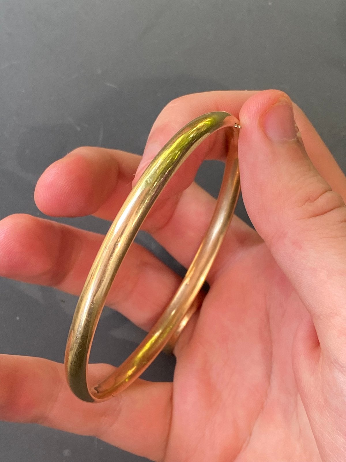14k gouden slavenarmband, Ophalen of Verzenden, Zo goed als nieuw, Goud