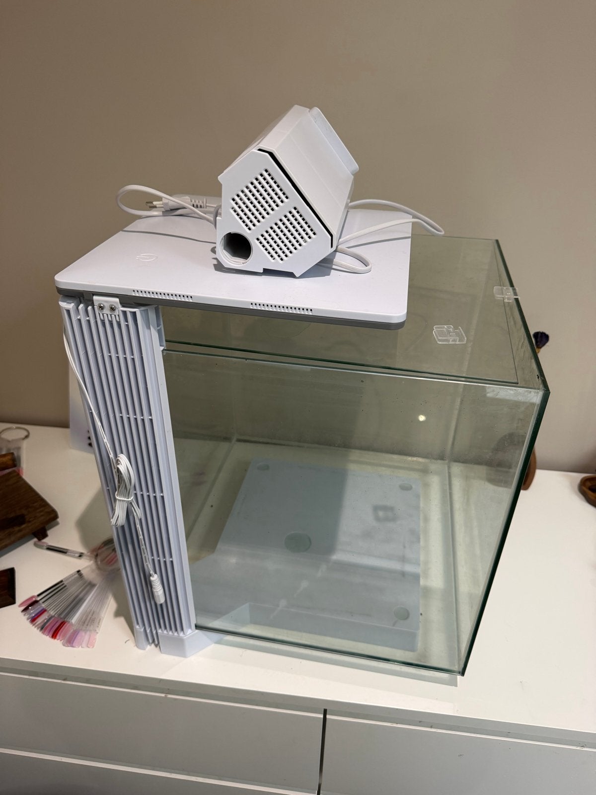 Superfish qubiq pro 60L wit, Dieren en Toebehoren, Vissen | Aquaria en Toebehoren, Ophalen of Verzenden, Zo goed als nieuw, Leeg aquarium