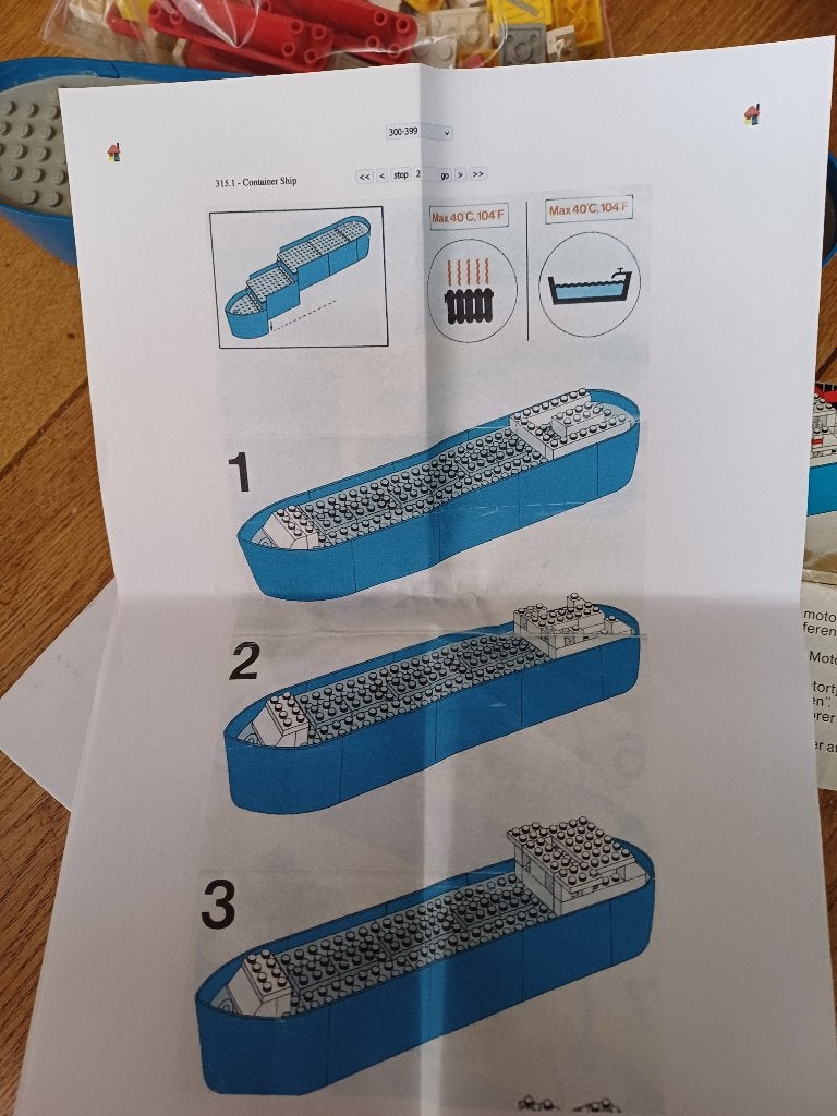 Lego containerschip, Gebruikt, Overige thema's, Lego, Compleet