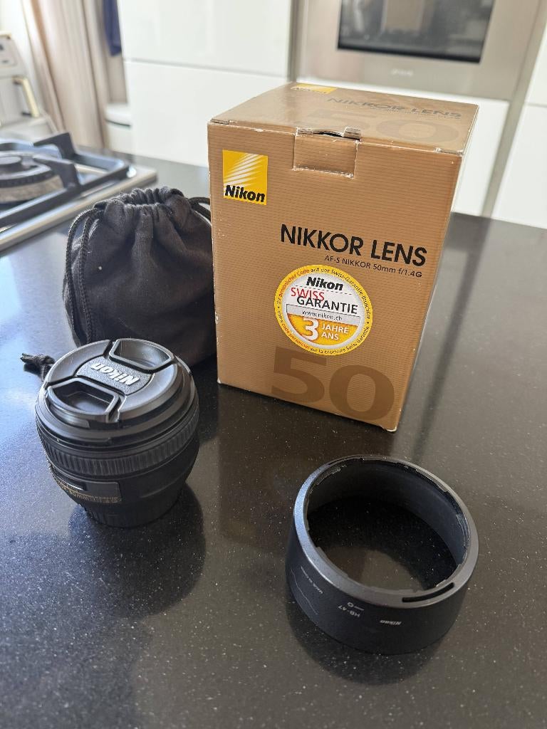 Nikon 50mm f/1.4G – excellent condition – with box, Audio, Tv en Foto, Fotografie | Lenzen en Objectieven, Zo goed als nieuw, Standaardlens