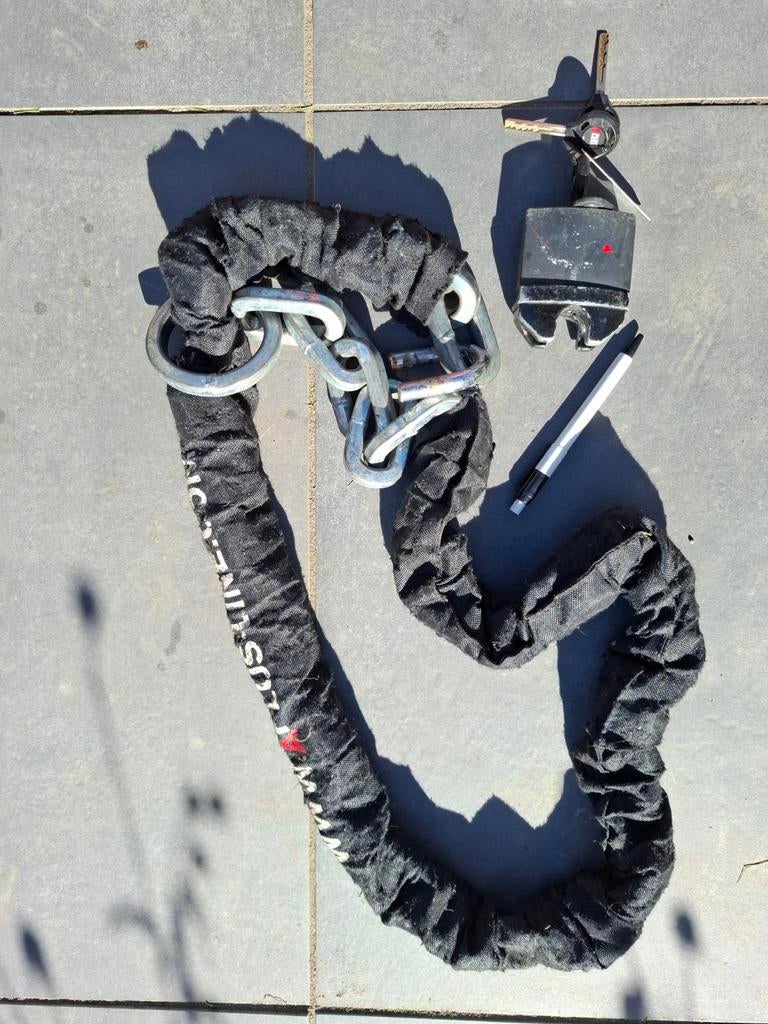 Robuust Kettingslot met Sleutels, L=170 cm, Ophalen of Verzenden, Gebruikt, Kettingslot