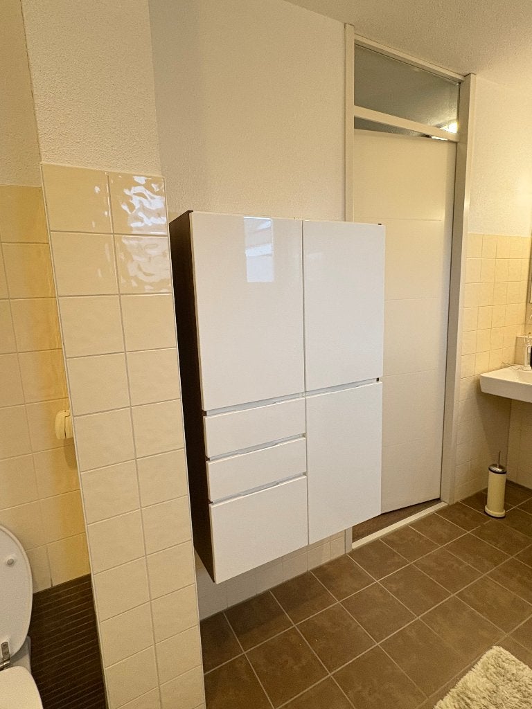 badkamer meubel 2 stuks kvik, Ophalen, (Half)hoge kast, 50 tot 100 cm, Zo goed als nieuw