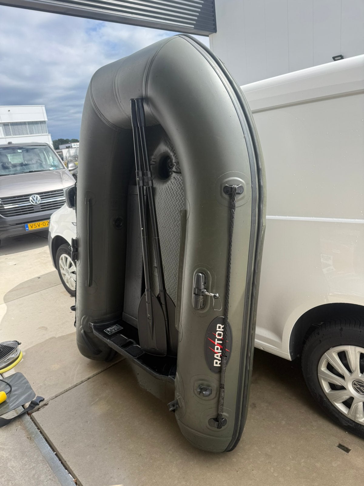 Raptor X-WIDE 200 Groen Carbonlook – Airdeck, Watersport en Boten, Ophalen, ., Overige typen, Zo goed als nieuw