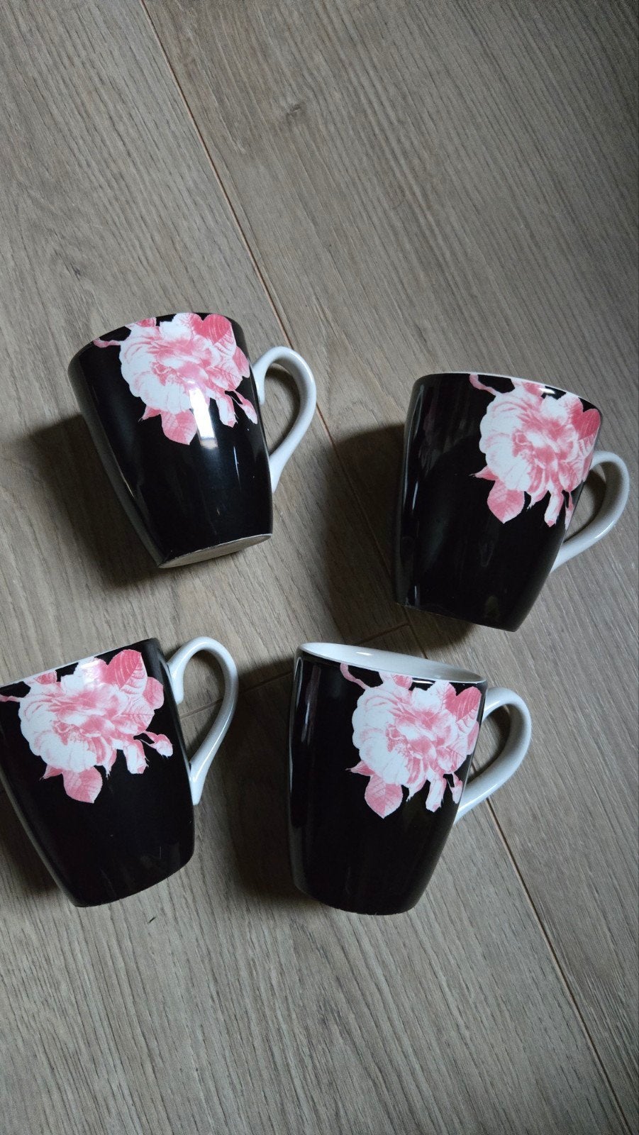 Douwe egberts mokken met bloemen motief, Ophalen of Verzenden, Nieuw